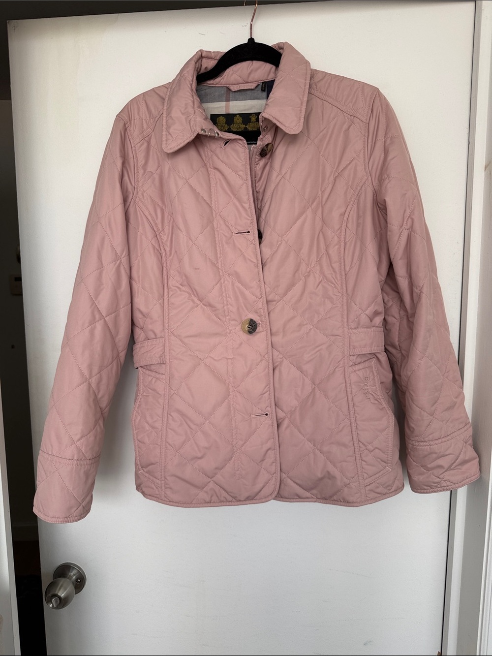 Barbour Light Pink Quilted Jacket - Women’s Casual Coat